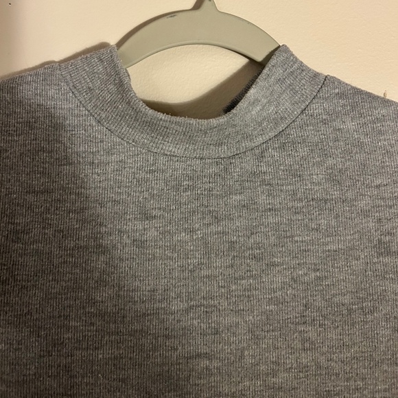 Medium grey Zara high neck t-shit top - Picture 2 of 4